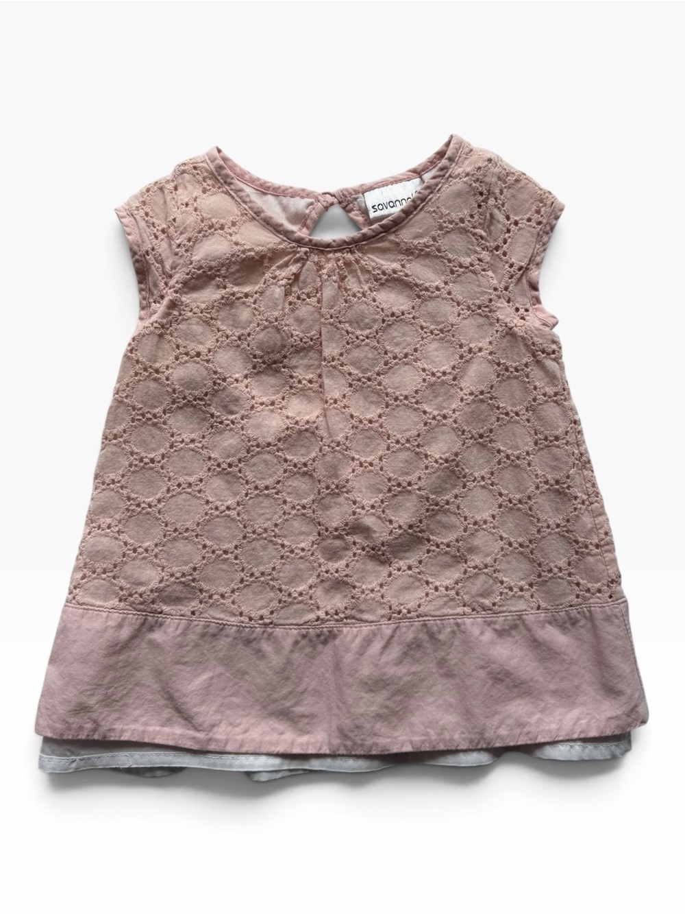 Savannah Blush Lace A-Line Girls' Dress
